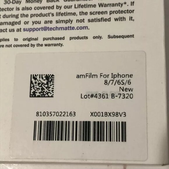 Tempered Glass Screen Protector 2 Pack for iPhone 8/7/6S/6, Unused - Picture 4 of 5